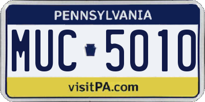 PA license plate MUC5010