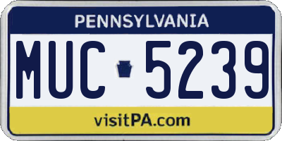 PA license plate MUC5239