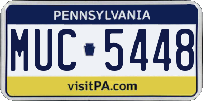 PA license plate MUC5448