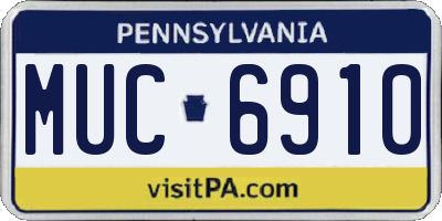 PA license plate MUC6910