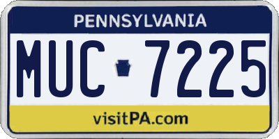 PA license plate MUC7225
