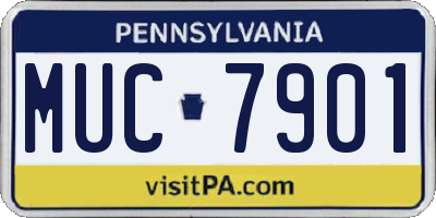 PA license plate MUC7901