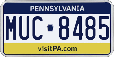 PA license plate MUC8485