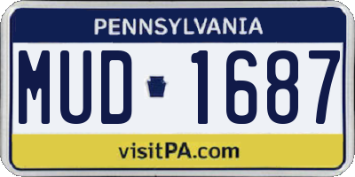 PA license plate MUD1687
