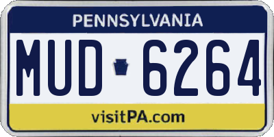 PA license plate MUD6264