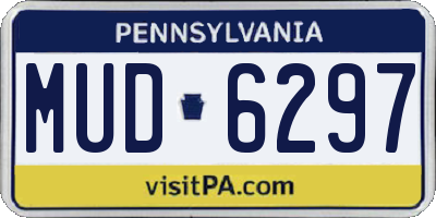 PA license plate MUD6297