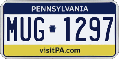 PA license plate MUG1297