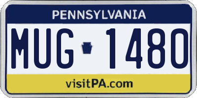 PA license plate MUG1480