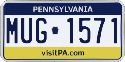 PA license plate MUG1571