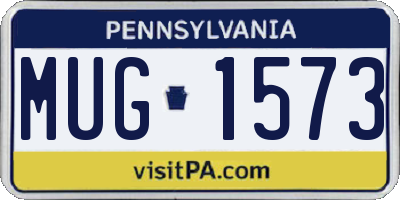 PA license plate MUG1573