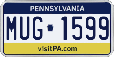PA license plate MUG1599