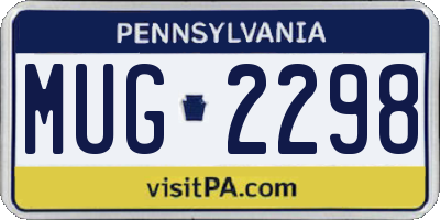 PA license plate MUG2298