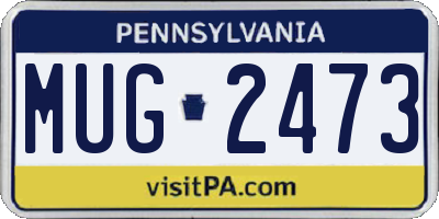 PA license plate MUG2473
