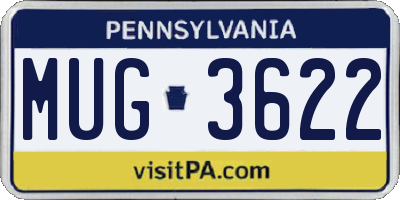 PA license plate MUG3622