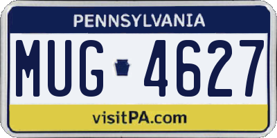 PA license plate MUG4627