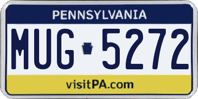 PA license plate MUG5272