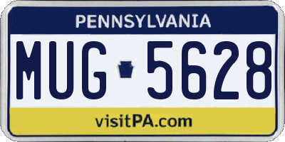 PA license plate MUG5628