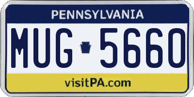 PA license plate MUG5660