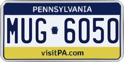 PA license plate MUG6050