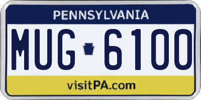 PA license plate MUG6100