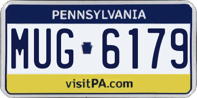 PA license plate MUG6179