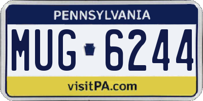 PA license plate MUG6244