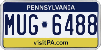PA license plate MUG6488