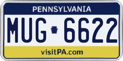 PA license plate MUG6622