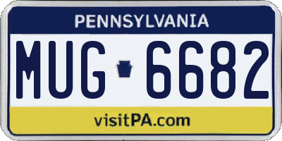 PA license plate MUG6682
