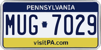 PA license plate MUG7029