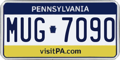 PA license plate MUG7090