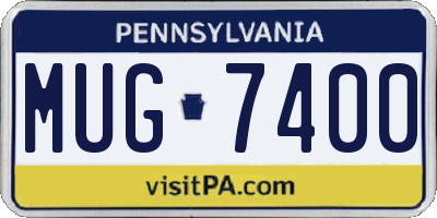 PA license plate MUG7400