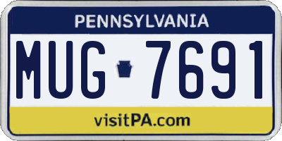 PA license plate MUG7691