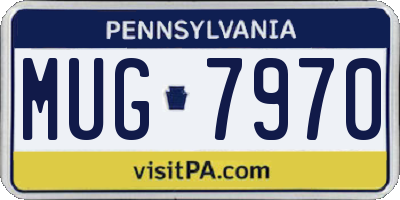 PA license plate MUG7970
