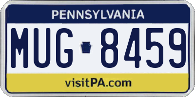 PA license plate MUG8459