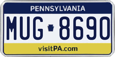 PA license plate MUG8690