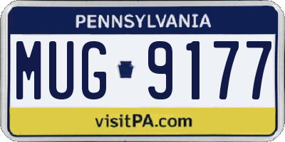 PA license plate MUG9177