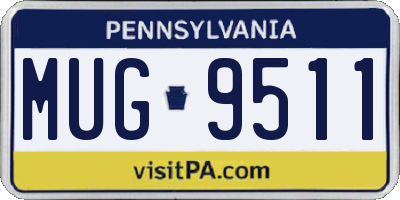 PA license plate MUG9511