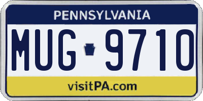 PA license plate MUG9710