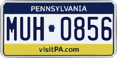 PA license plate MUH0856