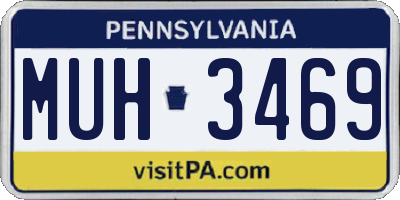 PA license plate MUH3469