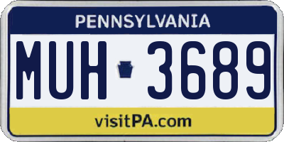 PA license plate MUH3689