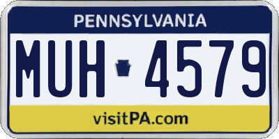PA license plate MUH4579