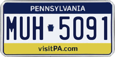 PA license plate MUH5091