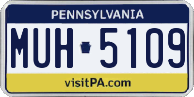 PA license plate MUH5109
