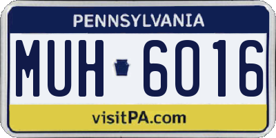 PA license plate MUH6016