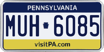 PA license plate MUH6085
