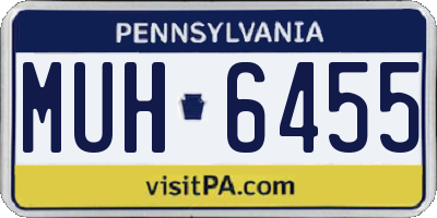 PA license plate MUH6455