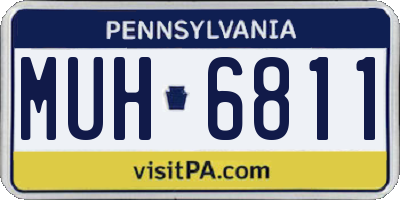 PA license plate MUH6811