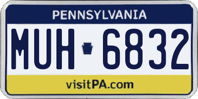 PA license plate MUH6832